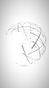 Abstract orbiting lines