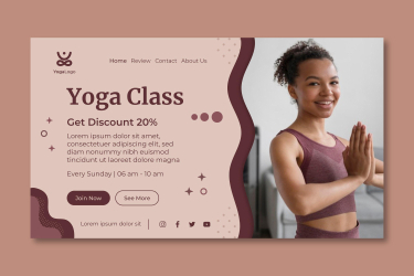 Yoga class promotional layout