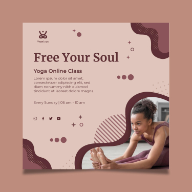 Free Your Soul yoga campaign artwork
