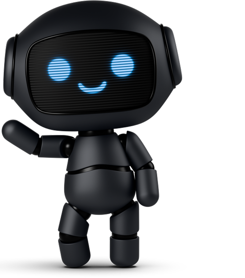 Paradox robot mascot waving