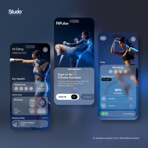 Fitness mobile application interface